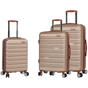 Madisson Lot de 3 valises rigides 33803 Extensibles 55, 67 et 77 cm Champagne