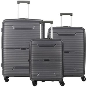 Sohito Lot de 3 valises rigides extensibles Haree 55, 67 et 76.5cm Grey