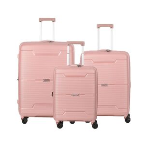 Sohito Lot de 3 valises rigides extensibles Haree 55, 67 et 76.5cm Rose