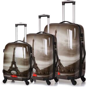 Madisson Lot de 3 valises rigides Paris gris anthracite