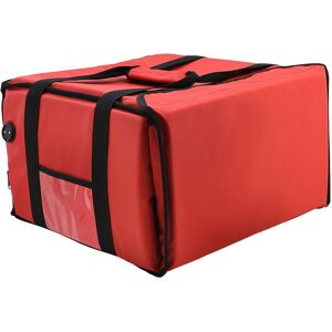 GGM Gastro - Sac a chaud/ Sac a pizza PRO - Sac de livraison chauffe - pour 4 boîtes a pizza 35x35cm - Rouge Rouge