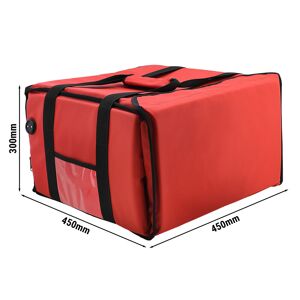 GGM GASTRO - Sac à chaud/ Sac à pizza PRO - Sac de livraison chauffé - pour 6 cartons à pizza de 40x40cm - Rouge