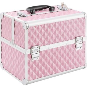 Beauté Case Mallette Valise á Bijoux Voyage Cosmeti Maquillage Rose - Rose - Arebos - Publicité