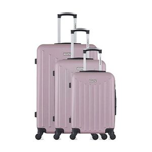 American Travel set de 3 valises rigides brooklyn - rose dore - Publicité