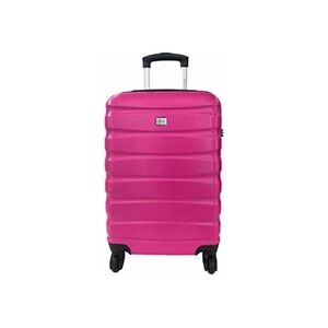 David Jones Valise cabine passe-partout rigide ABS 55cm Rose fushia - Publicité