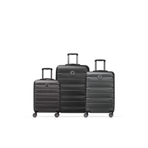 Delsey PARIS - AIR ARMOUR - Set de 3 valises rigides 55cm/ 68cm/ 77cm - Noir - Publicité