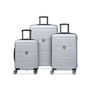 Delsey PARIS - COMETE PLUS - Set de 3 valises rigides 55cm/ 67cm/ 77cm - Gris argent - Publicité