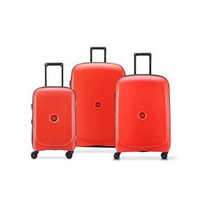 Delsey PARIS - BELMONT PLUS - Set de 3 valises rigides 55cm/ 70,5cm/ 82,5cm - Rouge pale - Publicité