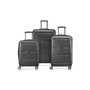 Delsey PARIS - COMETE PLUS - Set de 3 valises rigides 55cm/ 67cm/ 77cm - Noir - Publicité