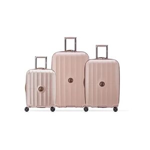 Delsey PARIS - ST TROPEZ - Set de 3 valises rigides 55cm/ 67cm/ 76,5cm - Rose - Publicité