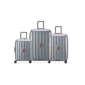 Delsey PARIS - ST TROPEZ - Set de 3 valises rigides 55cm/ 67cm/ 76,5cm - Platine - Publicité