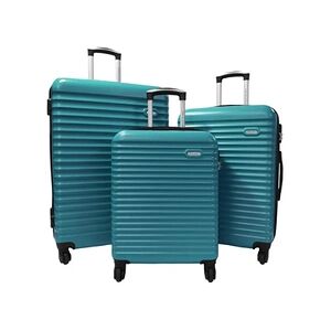 David Jones Set de 3 valises Turquoise - Ba10343new - Publicité