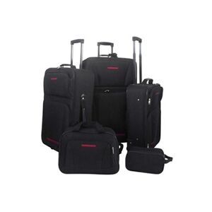 VIDAXL Set de valises noires 5 pièces - Publicité
