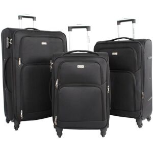 ALISTAIR Plume 2.0 – Set de 3 Valises 58cm-68cm-78cm - Toile Souple - Marque française - Garantie 2 ans en France - Noir - Publicité