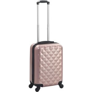 TOMTOP Valise Trolley de voyage rigide en ABS rose doré - Publicité