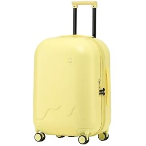 Wnota Bagage Ensemble De Bagages Rigides avec Trou De Chargement USB, Valise À roulettes avec Serrure À Code TSA Valise Trolley (Color : Yellow, Size : 28IN) - Publicité