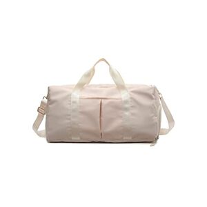 CORIOS Nylon Sac de Voyage Sac de Sport Gym Sac de Fitness Femmes/Hommes Grande Sac Weekend à Bandoulière Sac d'Hôpital avec Compartiment à Chaussures & Poche de Séparation Humide et Sèche Blanc Cassé - Publicité