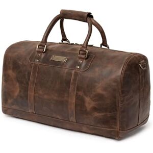 DRAKENSBERG Weekender John Sac de voyage élégant en cuir pour homme et femme, adapté aux bagages à main, 40 l, marron expresso, Sac de voyage - Publicité