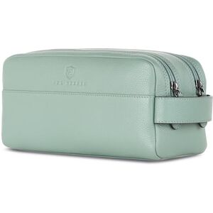 VON HEESEN Trousse de toilette pour homme et femme, Turquoise (Silver Pine), 2 compartiments principaux - Publicité