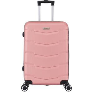 TROLLEY ADC Valise Grande Taille Soute 75x46x28 cm Rigide et Spacieuse 4 Kg 94 litres 4 Doubles Roues Silencieuses Maniable, Pratique et Étanche Collection Wall Rose Gold - Publicité