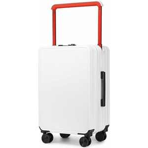 CASEGO Valise Trolley de 24 Pouces de Large, Corps Brillant, résistante à l'usure et aux Chutes, Roues pivotantes silencieuses et Lisses (White 26) - Publicité