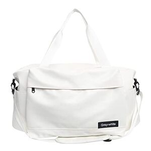 SUICRA Sac de Voyage Travel Bags for Women Leather Handbag Men Weekend Water Proof Travel Bag Large Luggage Bag (Color : White Travel Bag) - Publicité