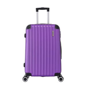 TROLLEY ADC Valise Grande Taille Soute 75x46x28 cm Rigide et Spacieuse 4 Kg 94 litres 4 Doubles Roues Silencieuses Maniable, Pratique et Étanche Collection Corner Violet - Publicité