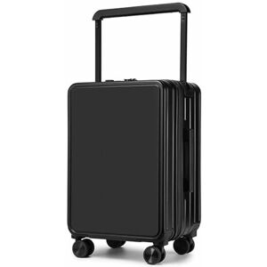 CASEGO Valise Trolley de 24 Pouces de Large, Corps Brillant, résistante à l'usure et aux Chutes, Roues pivotantes silencieuses et Lisses (Black 26) - Publicité