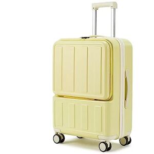 XNYXLPP Bagage à roulettes, Valise à roulettes, Port de Chargement USB, Serrure à Combinaison TSA, Bagage à Main 20 Pouces 24 Pouces (Yellow 24inch) - Publicité