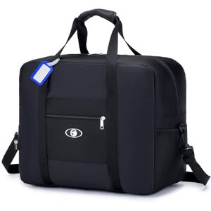 BKAZV Bagage Cabine 45x36x20 Easyjet, Pliable Sac a Dos easyjet 45x36x20 Avion Sac a Dos Voyage Cabine Avion Sac à Bandoulière Pliable Homme Femme Sac Baggage Valise Voyage, Noir Nylon - Publicité