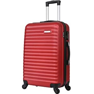 TROLLEY ADC Valise Cabine 55x34x23 Rigide, Légère 2,5 Kg 39 litres 4 Doubles Roues Silencieuses Maniable, Pratique et Étanche Collection Classiq Bordeaux - Publicité