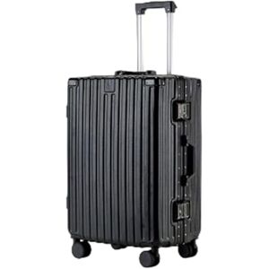 DOFFO Valise à roulettes multifonctionnelle, Grande capacité, Cadre en Aluminium, Valise Robuste, Pratique pour Les Voyages d'affaires, boîte à Mot de Passe (Obsidian Black 22) - Publicité