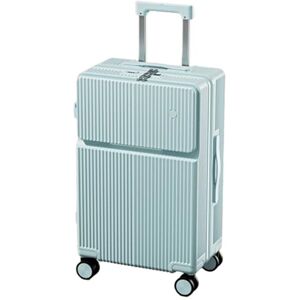 KJHYYPP Valise à roulettes à Coque Rigide, Valise à roulettes multifonctionnelle à Coque Rigide, roulettes Doubles, Serrure TSA, Interface de Chargement USB, pour Loisirs/Affaires (Blue 26inch) - Publicité