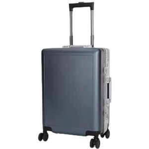 ATHUAH Valise à roulettes Bagages de Voyage Cadre en Aluminium Valise d'embarquement à Roues Universelle muette, Stockage de Grande capacité, Valise à Serrure à Combinaison TSA (Bleu 46 * - Publicité