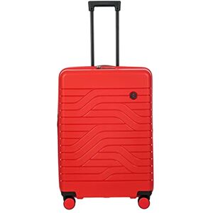 Bric's Trolley Rigide Expansible Collection Ulisse B Y, 4 Roues, Résistant et UltraLéger, Connexion USB, Serrure TSA Intégrée, Taille 49x71x28/32, Rouge - Publicité