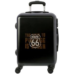 Route 66 Valise Cabine 55x40x20 (Extensible) 33L Bagage Cabine Ryanair Compatible avec Les compagnies aériennes Valise à Main légère et Rigide – 4 Roues (55cm, Noir) - Publicité