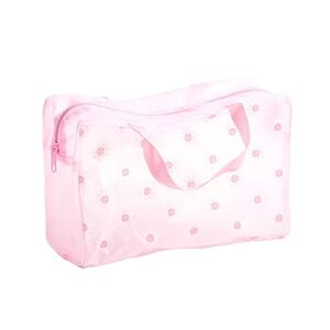 tinysiry Sac fourre-Tout Transparent Pliable, Trousse de Toilette de Maquillage cosmétique Transparente pour Hommes et Femmes, Rangement pour Organisateur de Bagages étanche à l'eau Florale Rose - Publicité