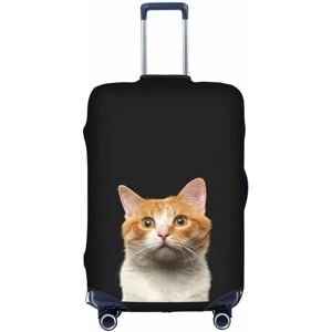 Aotmany Housse de bagage de voyage noire pour bagage de 45,7/61/71,1/81,3 cm, housse de protection élastique avec fermeture éclair dissimulée pour valise à roulettes approuvée par la TSA, Chat - Publicité