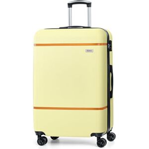 AnyZip Sac Voyage Grand Volume roulettes TSA Léger Rigide ABS + PC Valise Rigide 4 roulettes(XL,Crème) - Publicité