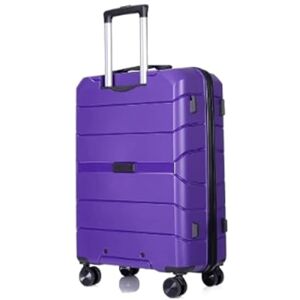 BKEKM Bagages Cabine Mode Bagages écologique PP Bagages Valise Coque Rigide Chariot Bagages à Trois Chiffres Combinaison Serrure valises 20/24 po Poids léger - Publicité