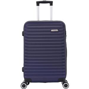 TROLLEY ADC Valise Moyenne Soute 65x41x26 cm Rigide, Légère 3 Kg 65 litres 4 Doubles Roues Silencieuses Maniable, Pratique et Étanche Collection Classiq Bleu Marine - Publicité