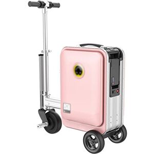 PASPRT Valise Trolley à Suivi Automatique, Valise d'embarquement 20 Pouces, Deux Ports de Charge USB, Serrure à Combinaison Internationale TSA, Convient aux Adultes pour Sortir (Pink) - Publicité