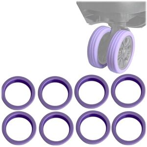 EHOTER 8 Pièces Housse De Protection pour roulettes De Bagages Couverture Valise à Bagages Protection Silencieuse en Silicone Accessoires Bagages pour La Plupart des Bagages (Violet) - Publicité