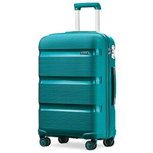 Kono Valise Trolley Grande Taille 76 cm Valise Rigide Enregistrement en Polypropylène Légere à 4 roulettes avec Serrure TSA Intégré 100L (Turquoise) - Publicité