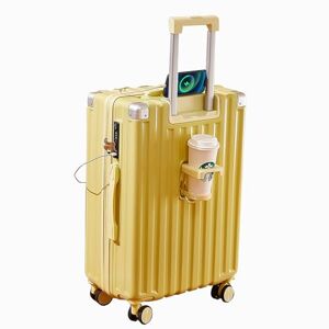 lesulety Valise Grand PC + ABS Dur Shell Voyage Bagages Porter sur Valise avec Roues TSA Serrures,C,22in - Publicité