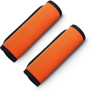 WLLHYF Lot de 2 enveloppes de poignée de bagage en nylon pour valises Ruban confortable et doux Sangle d'identification Accessoires d'avion Accessoire de croisière Orange vif - Publicité