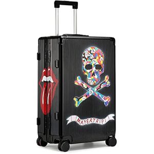 ZUMAHA Nouveau Créativité Valise Trolley Graffiti Art Tendances De La Mode Bagage À Main Rigide Léger Durable 4 Roues Spinner Valises - Publicité