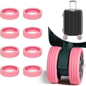 Gehanico Lot de 8 Housses de roulettes de Valise Housses en Silicone Robustes pour roulettes de Bagages protecteurs Roues pour Valise enjoliveurs Bagage Couverture (Rose) - Publicité