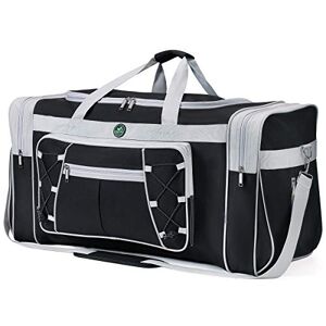 Spring Country Sac de Voyage pour Homme, Week-End, Sac de Transport, léger, Extra Large, Oxford, Robuste, imperméable pour Homme et Femme, 66 cm (Bleu doré), Noir/Blanc, X-Large - Publicité