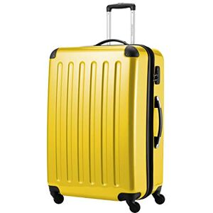 HAUPTSTADTKOFFER Alex Bagage Rigide Valise Grande Taille, Trolley avec 4 Roues multidirectionnelles, 75 cm, 119 litres, Extensible,Jaune - Publicité